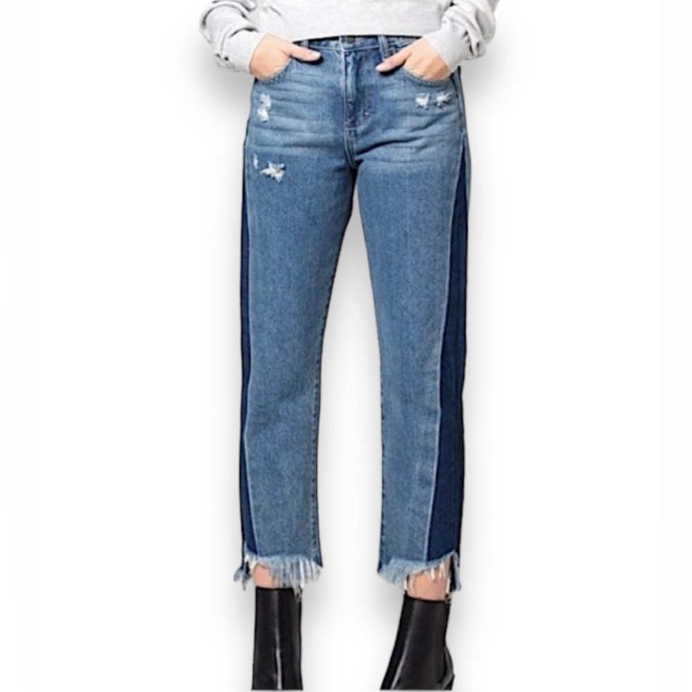 Hidden Jeans 2 Tone Raw Edge 4Way Stretch Sz 27